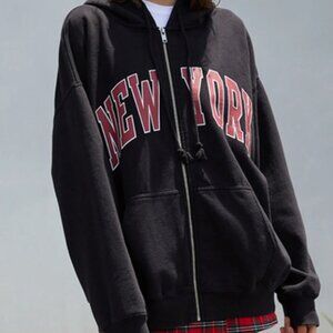 John Galt (Brandy Melville) Christy New York Zip Hoodie